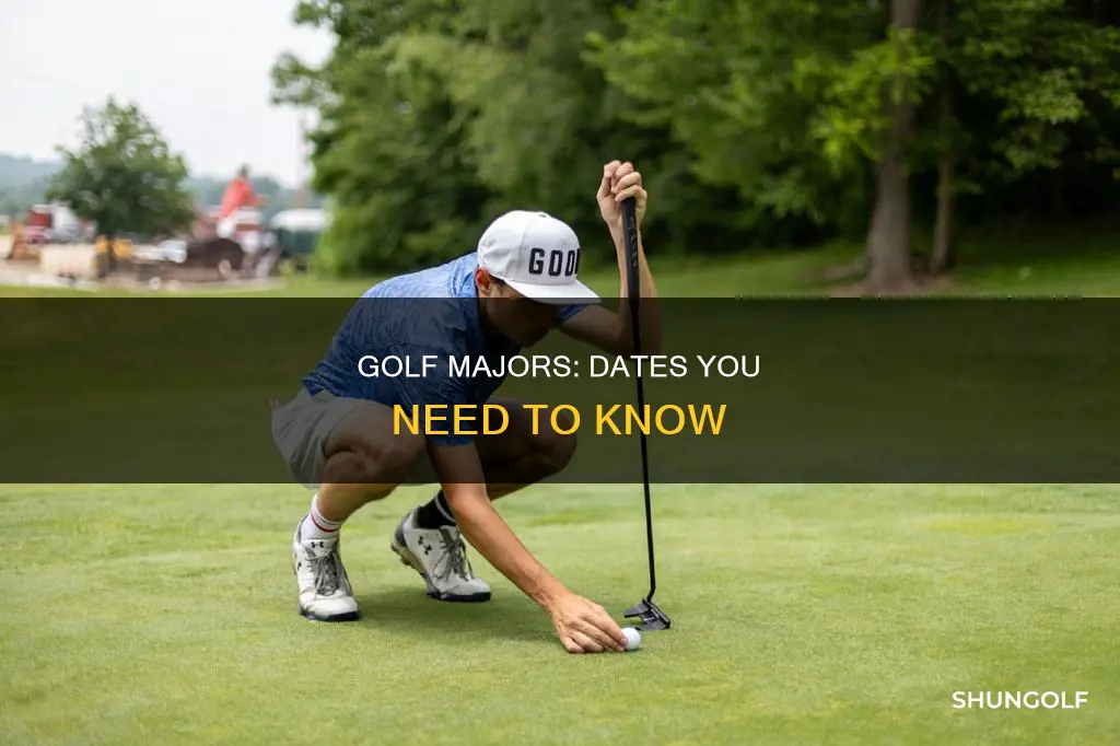 what dates are the golf majors