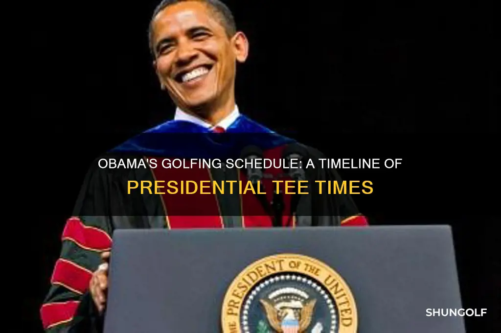 what dates did obama golf during his presidency