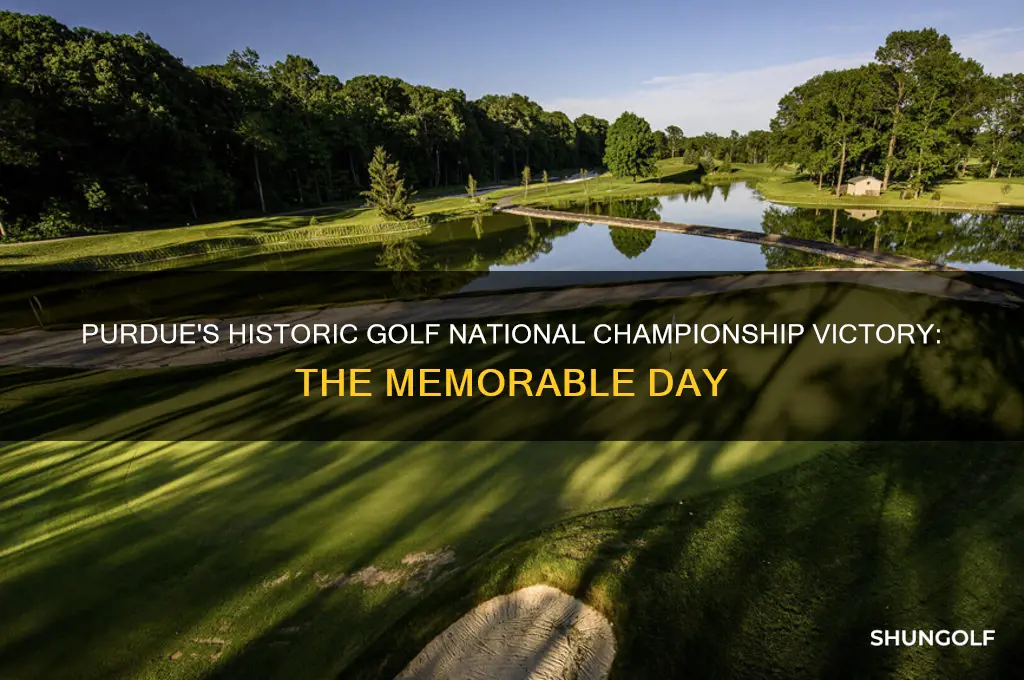 what day did purdue win the golf national championship