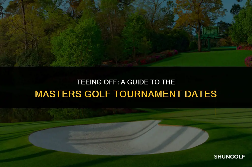 what day is the masters golf tournament