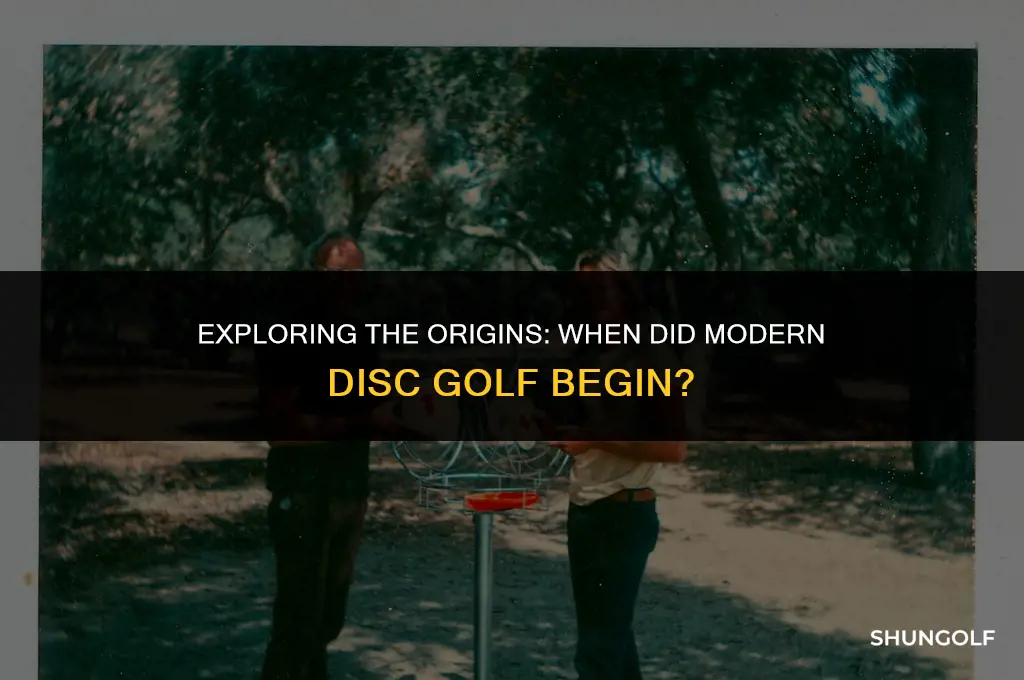 what decade did modern disc golf began in