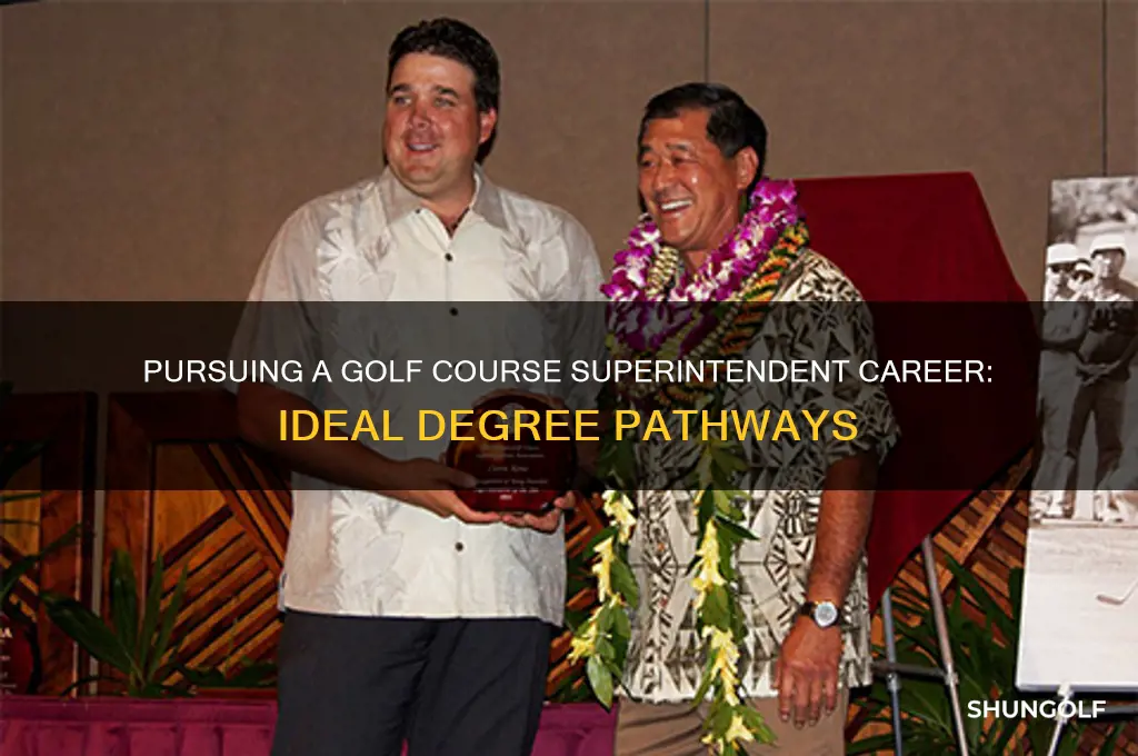 what degree for golf course superintendent