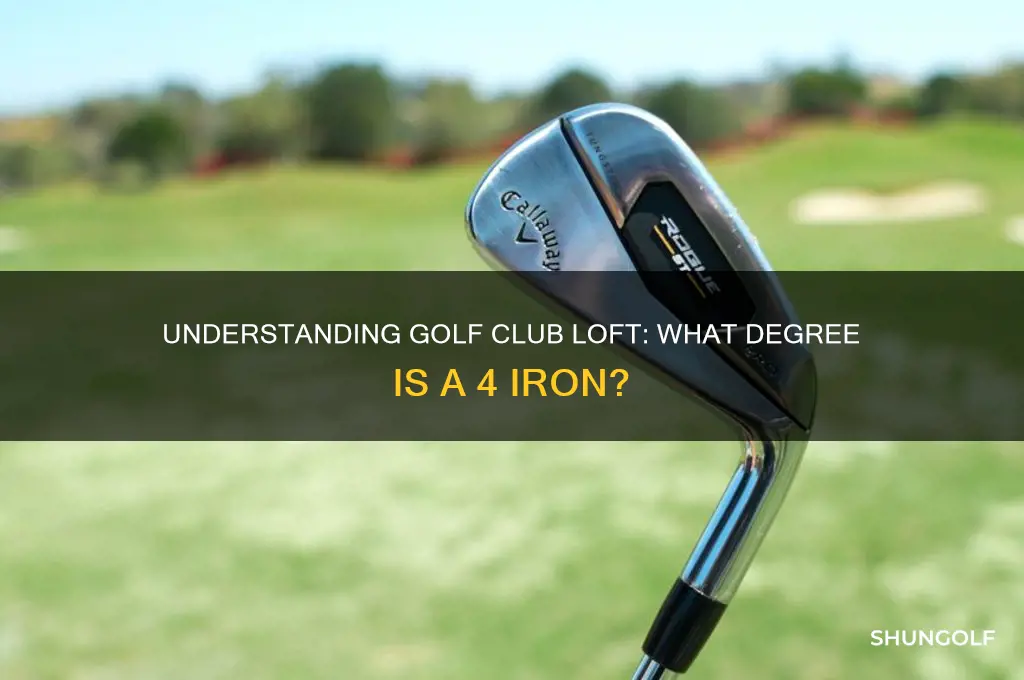 what degree is a 4 iron in golf