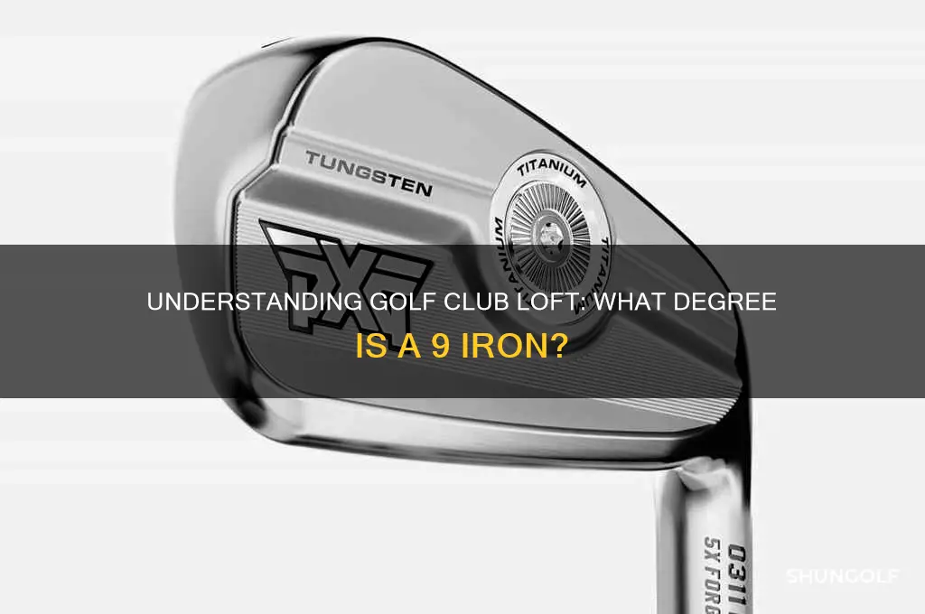 what degree is a 9 iron in golf