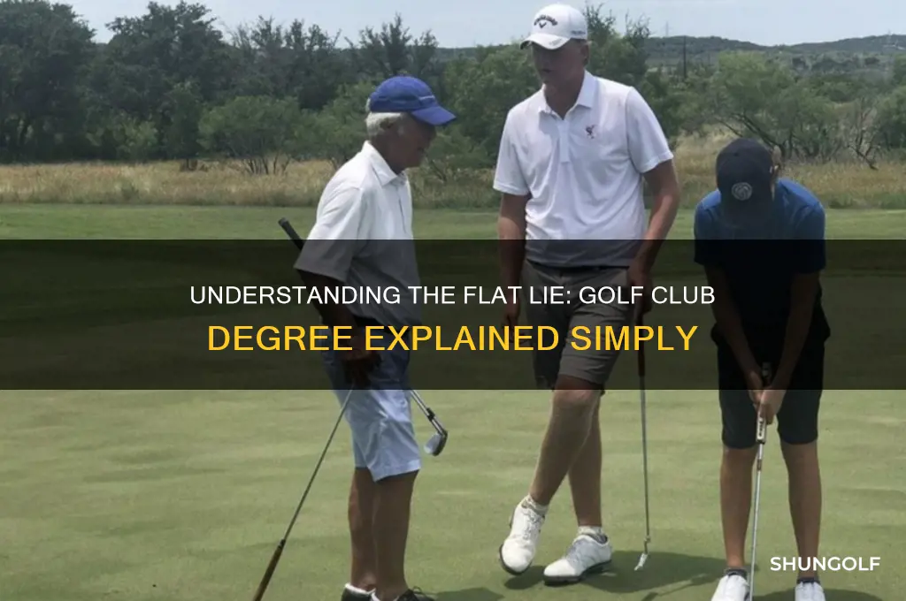 what degree is a flat lie on a golf club