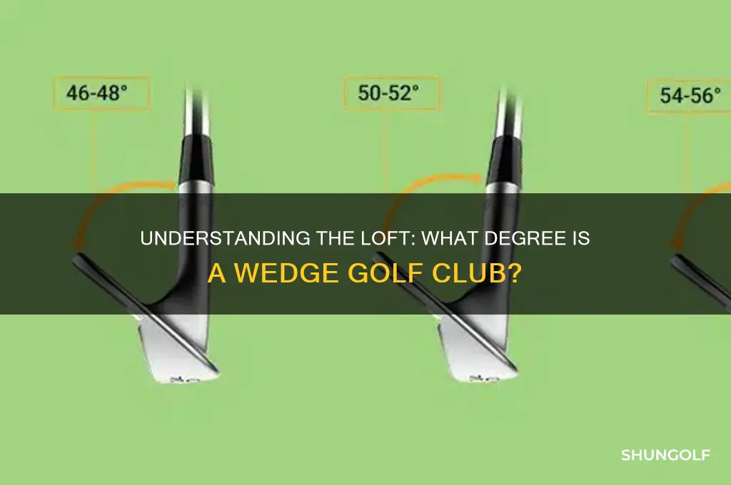 what degree is a wedge golf club