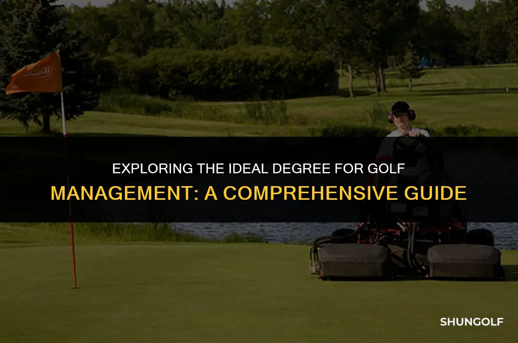 what degree is used for golf management