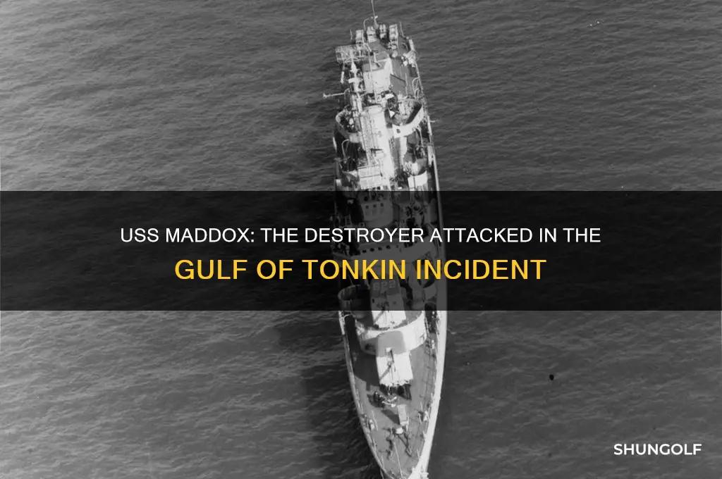 what destryoer ship was attacked in the golf of tonkin