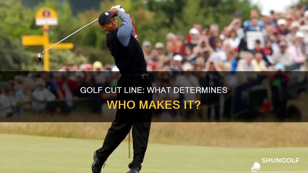 what determines cut line in golf