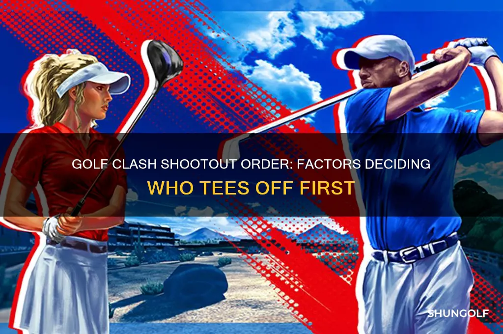 what determines who goes first on shootout on golf clash