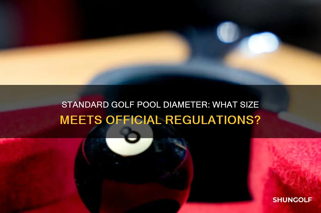 what diameter is a regulation golf pool
