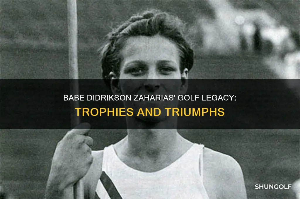 what did babe didrikson zaharias win in golf