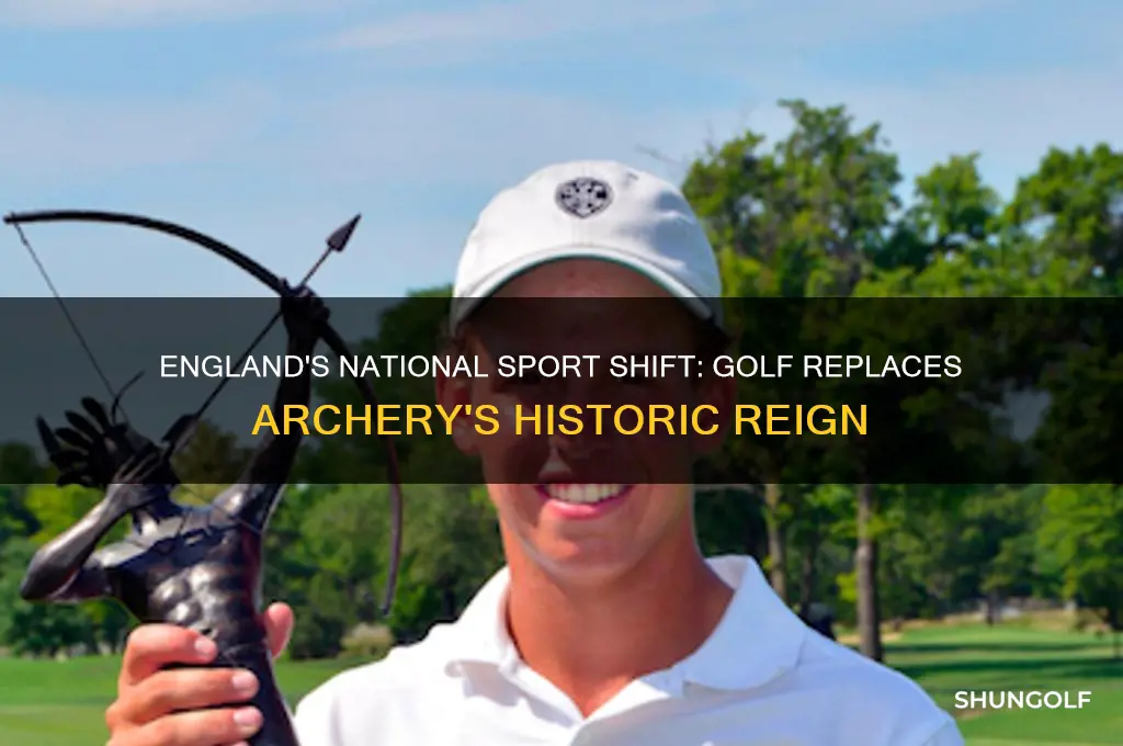 what did golf replace as the national sport of england