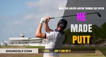 Justin Thomas' Reaction to His Clutch Putt: What He Said