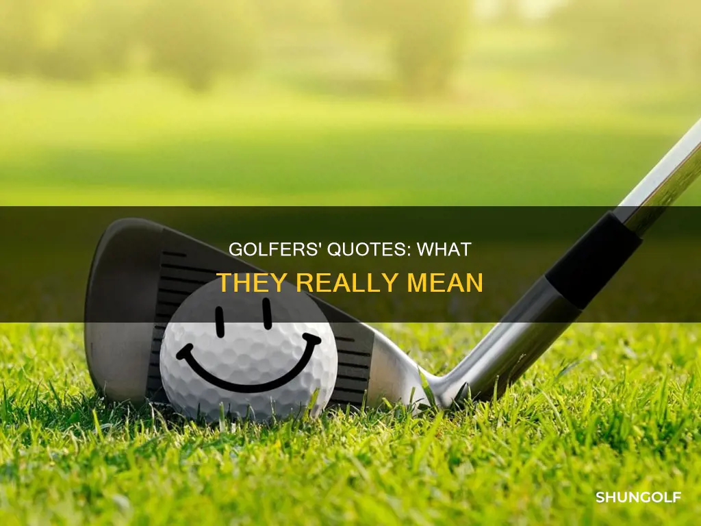 what did golfer say