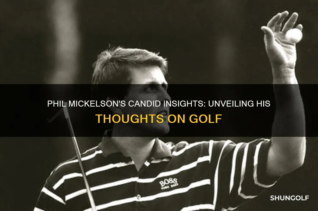 what did phil mickelson say about golf