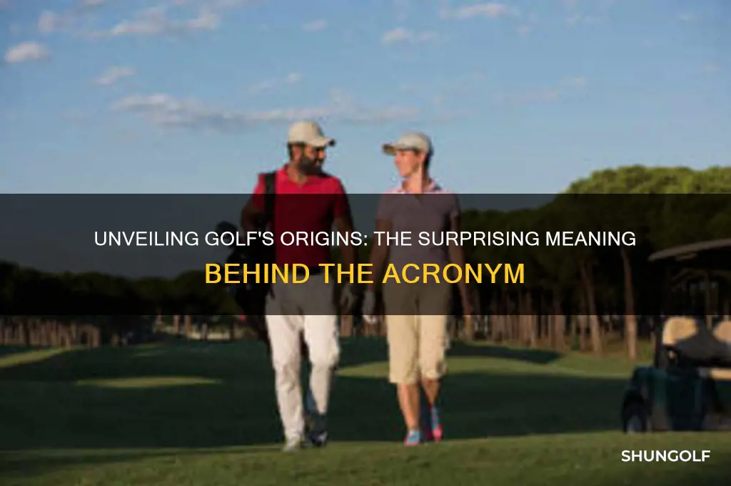 what did the word golf originally stand for