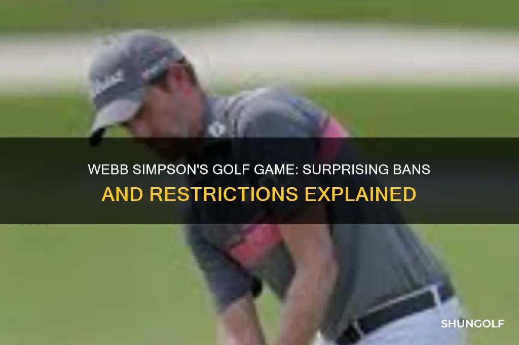 what did they ban in webb simpsons game of golf
