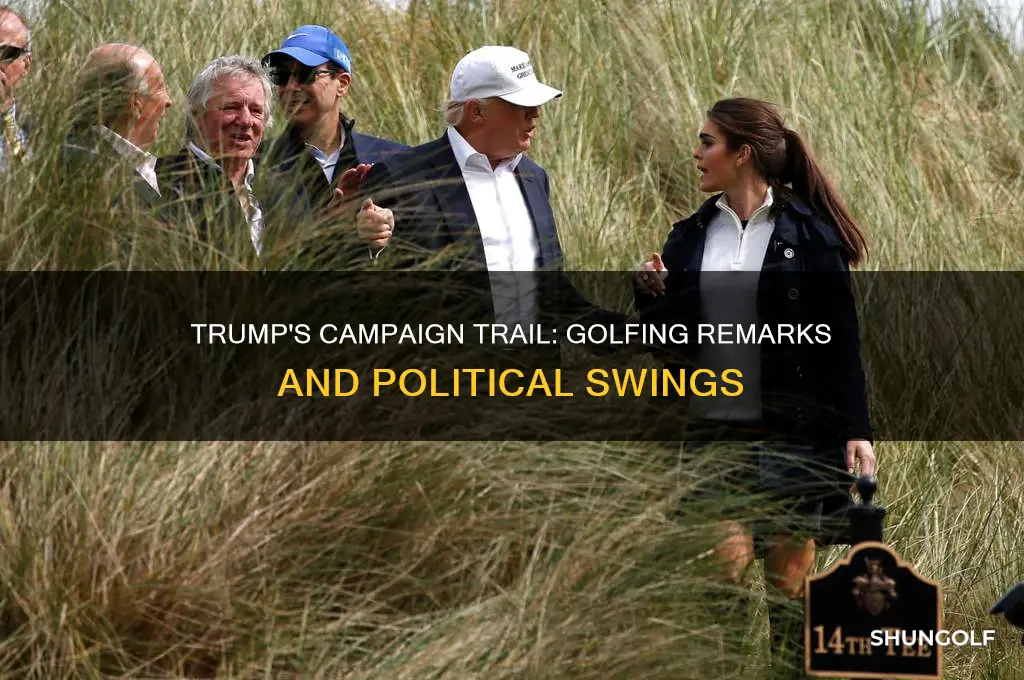 what did trump say about golfing during the campaign