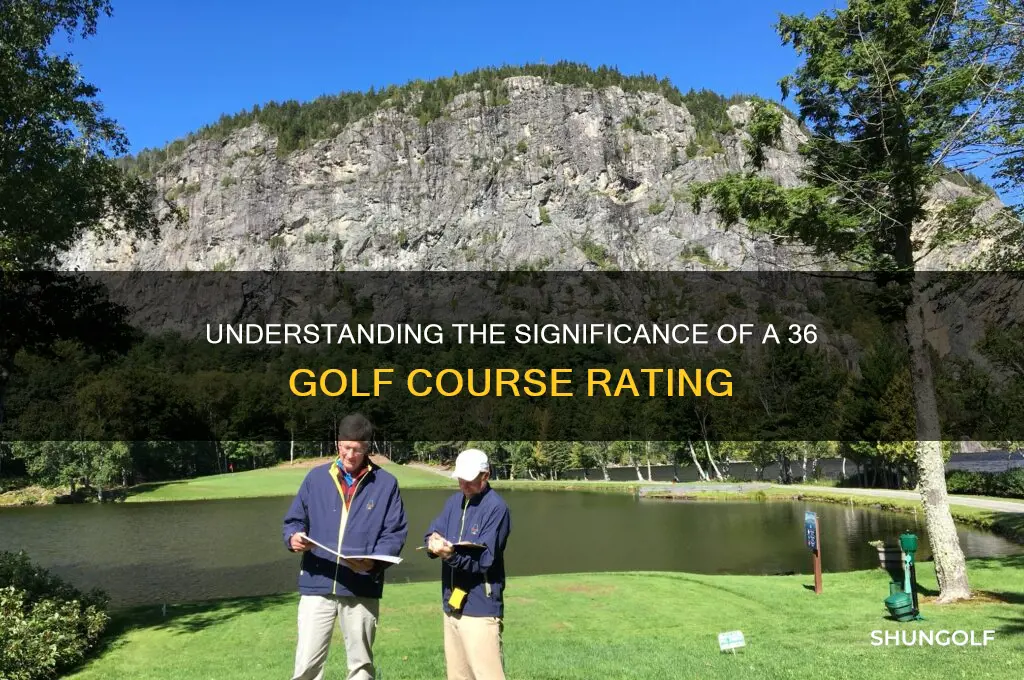 what dies golf course rating of 36 mean