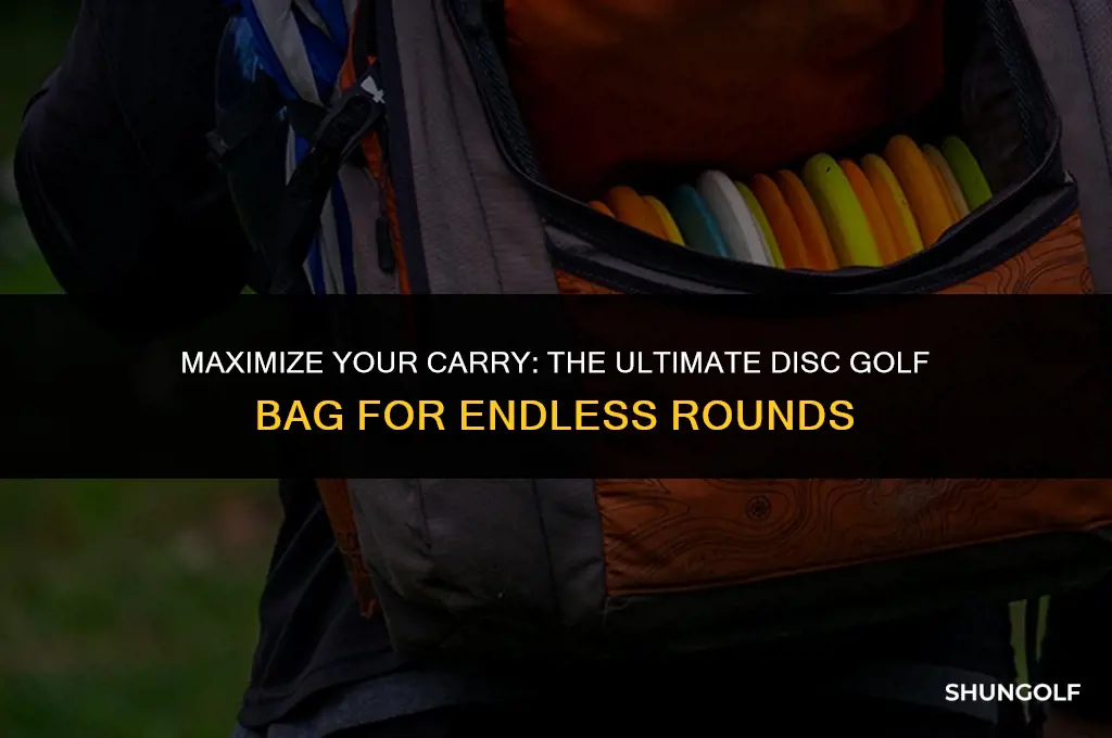 what disc golf bag holds the most discs