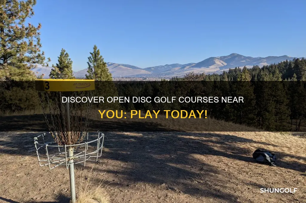 what disc golf courses are open