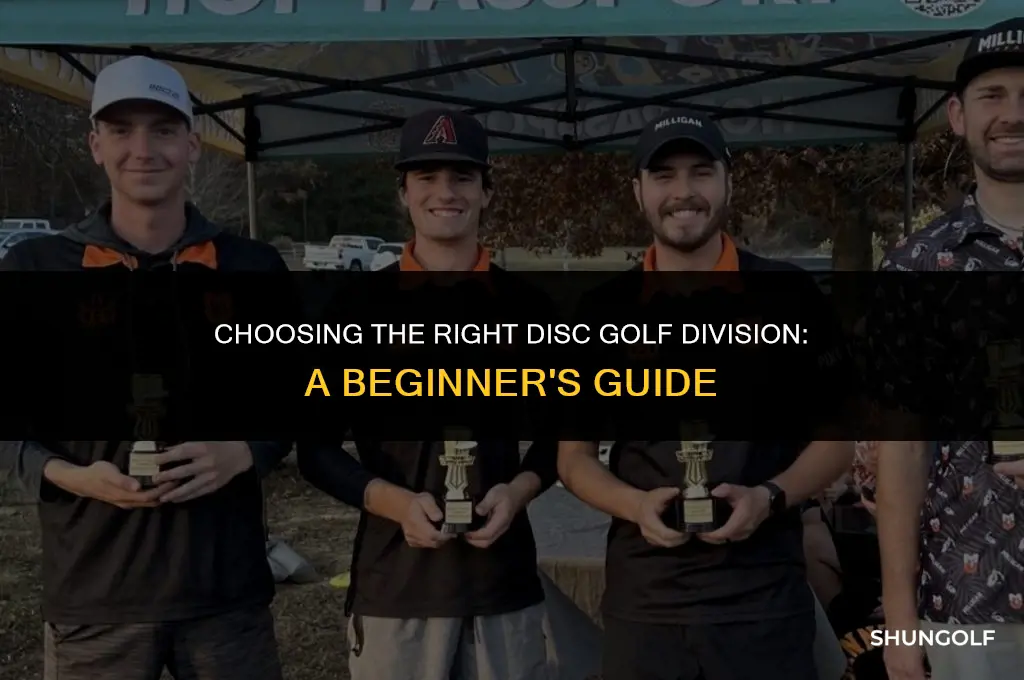 what disc golf division to sign up for