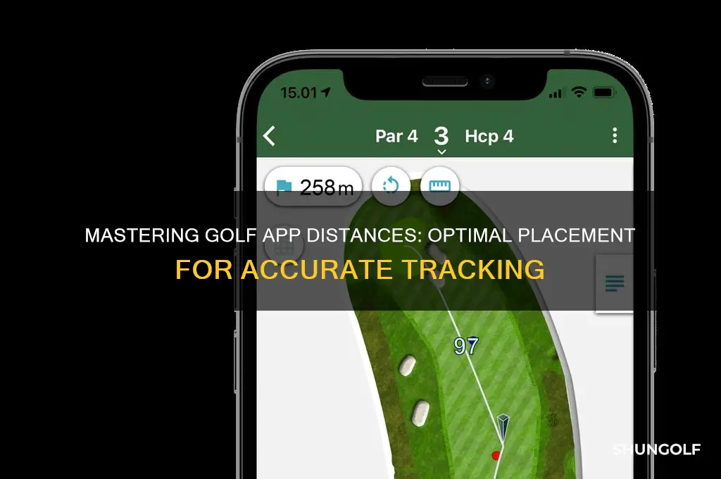 what distacne do you put in golf app