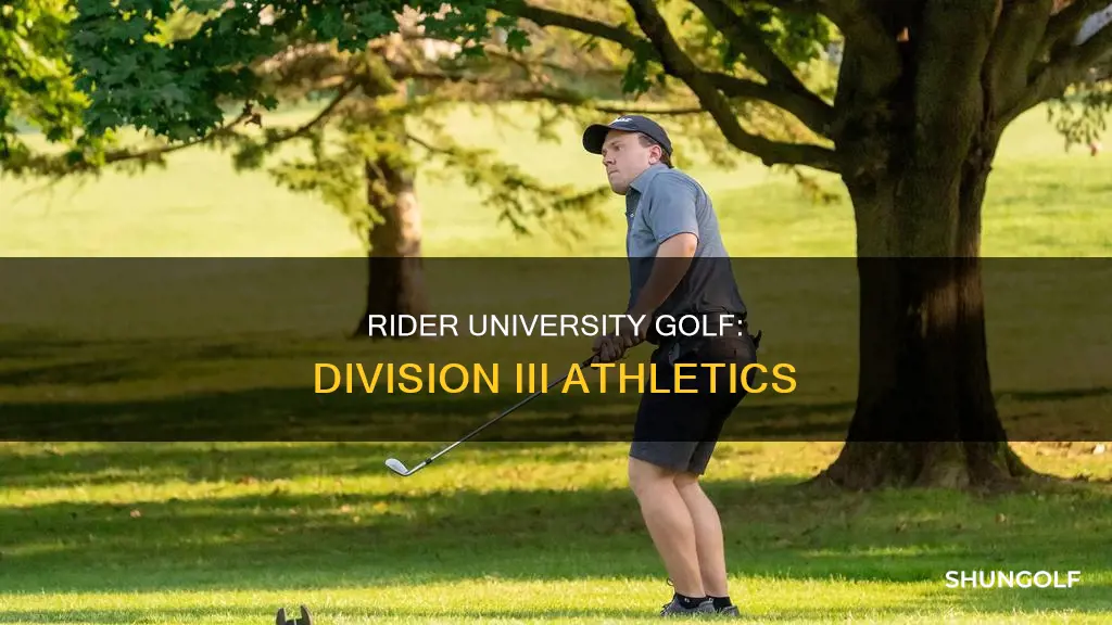 what division is rider university golf
