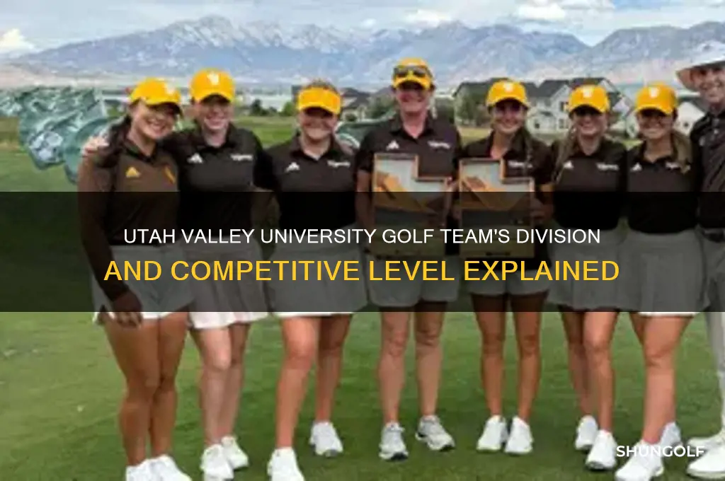 what division is utah valley university golf team