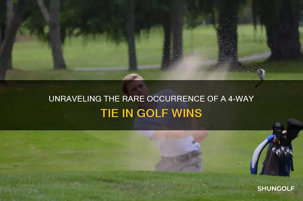 what do a 4 way tie in golf win
