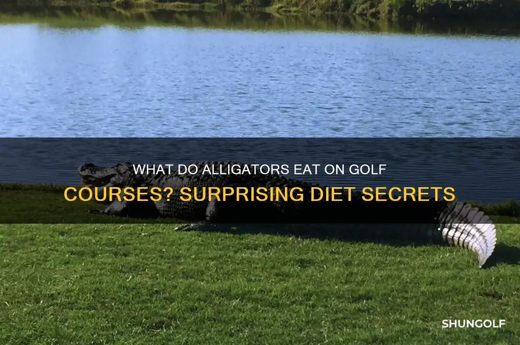 what do allegators eat on golf courses