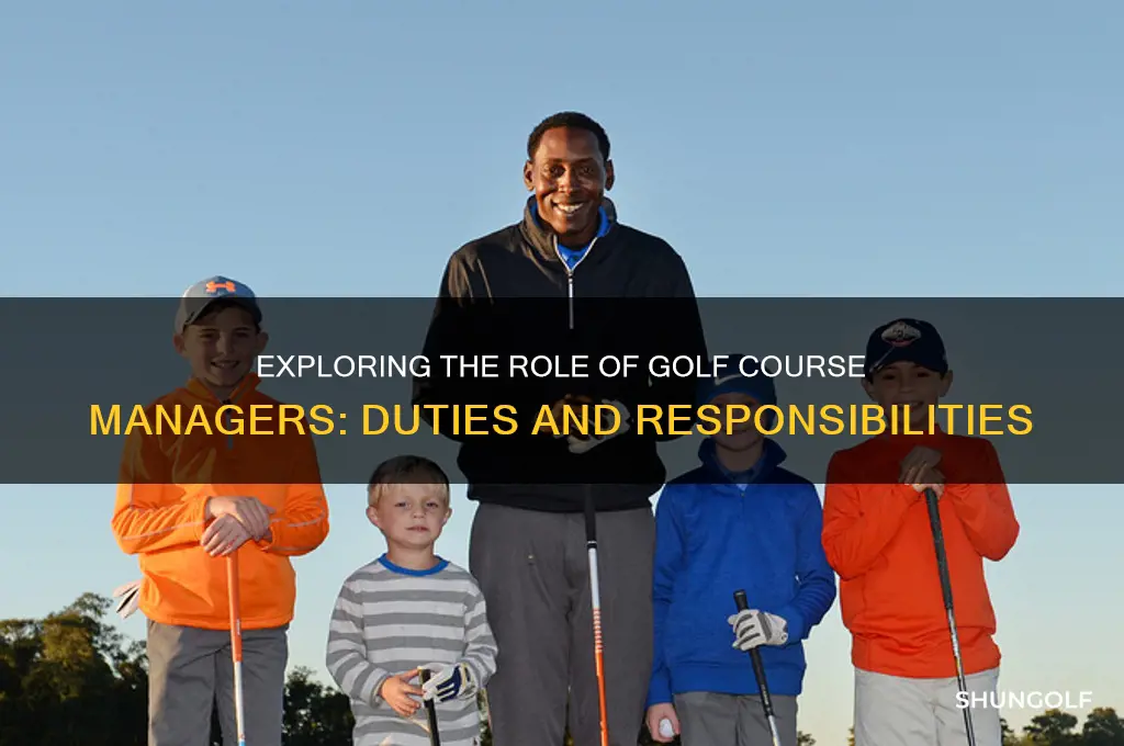 what do golf course managers do