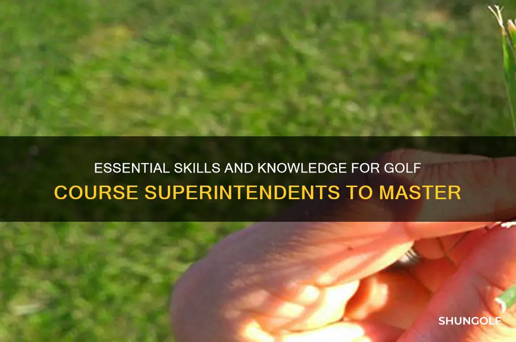 what do golf course superintendents have to know