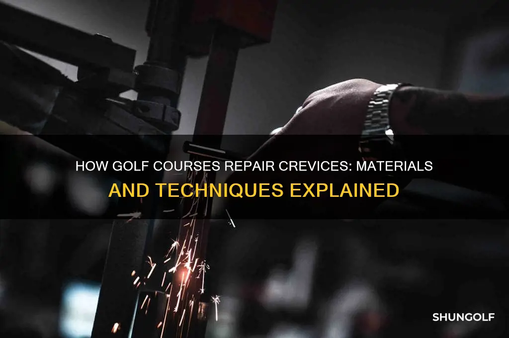 what do golf courses use to fill crevace