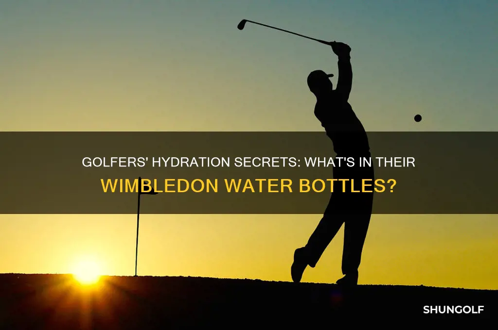 what do golf players put in their water at wimbledon