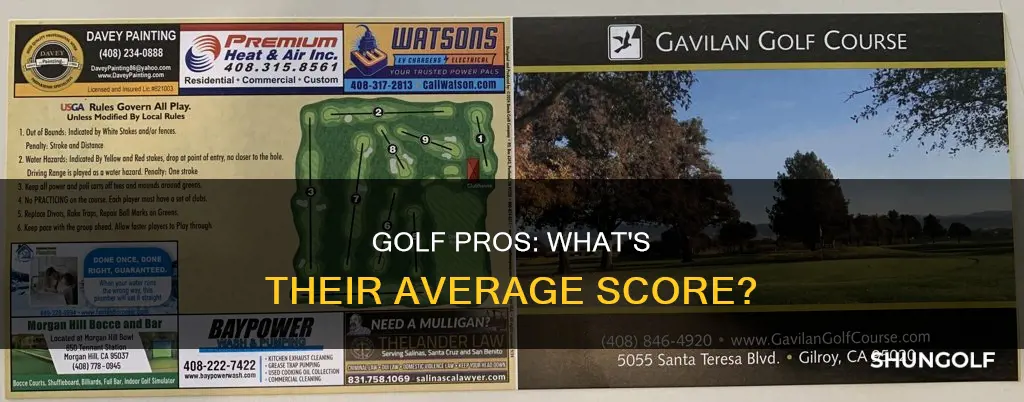 what do golf pros shoot