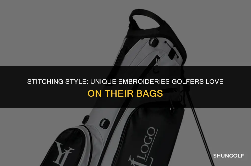 what do people embroider on their golf bag