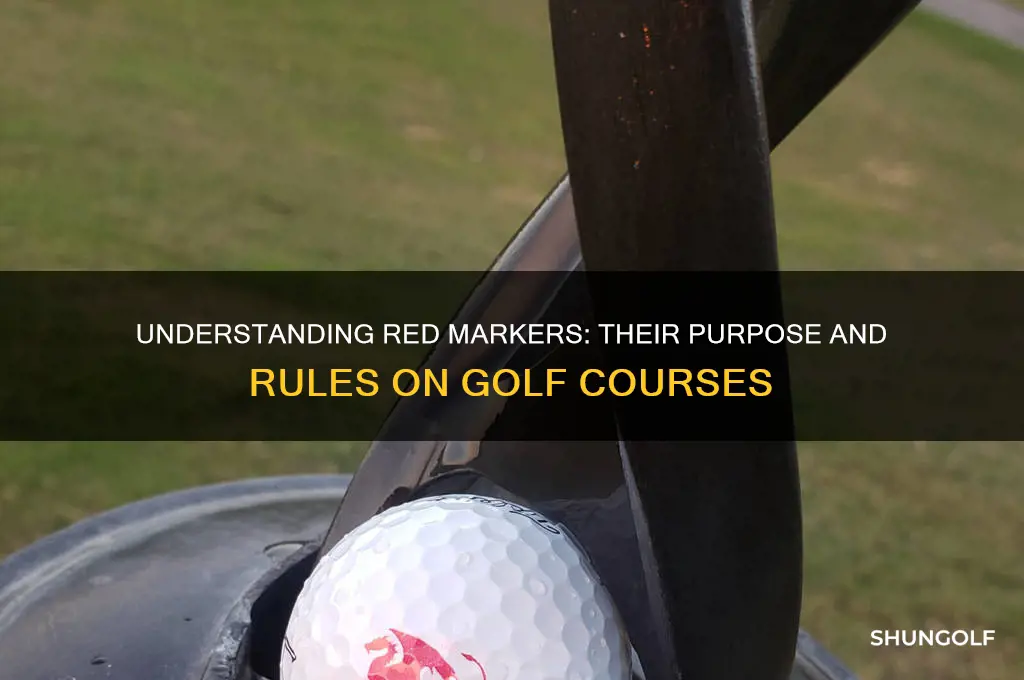 what do red markers on a golf course mean