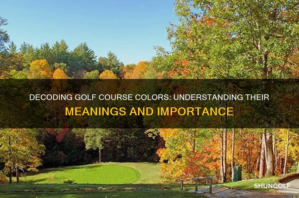 what do the colors mean on a golf course