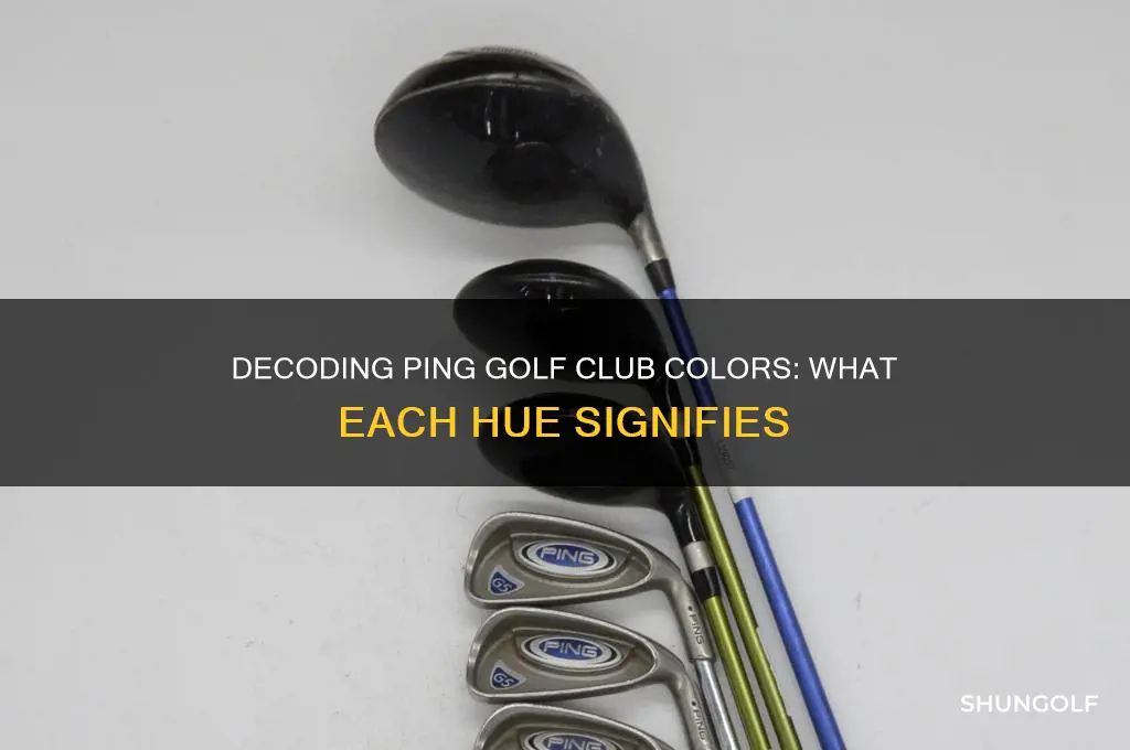 what do the colors mean on ping golf clubs
