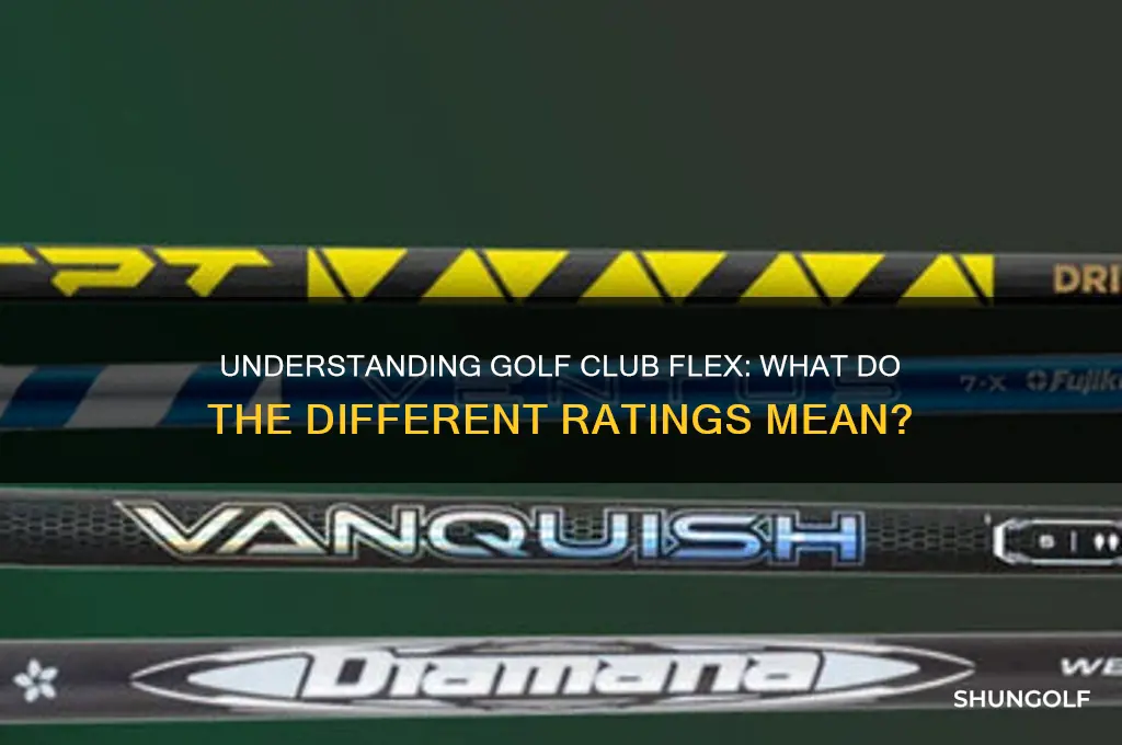 what do the different flex on golf clubs mean
