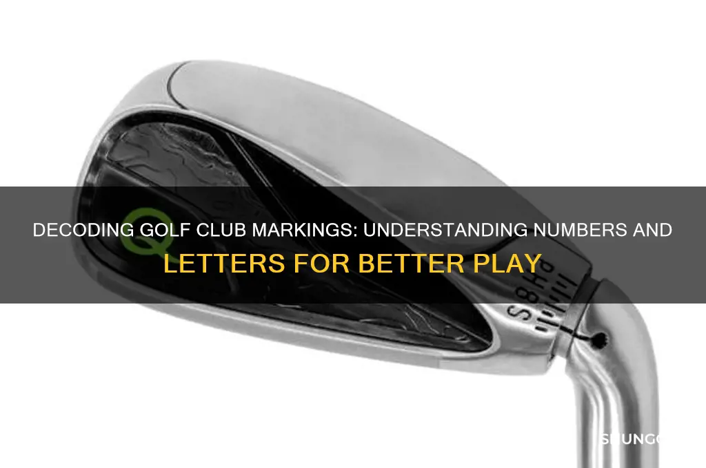 what do the numbers and letters mean on golf clubs