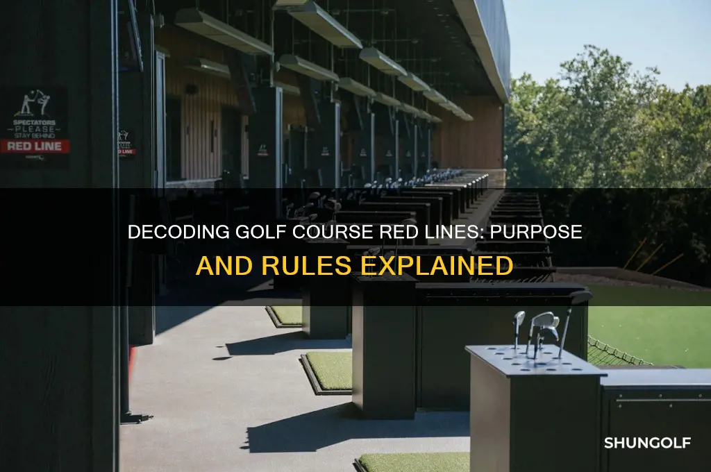 what do the red lines on a golf course mean