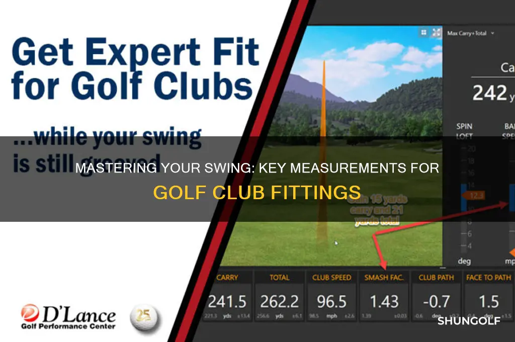 what do they mesaure for golf club fittings