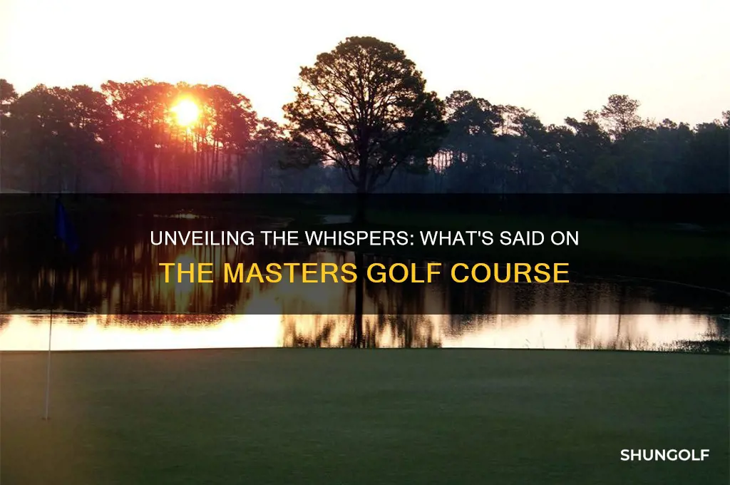 what do they say in masters golf