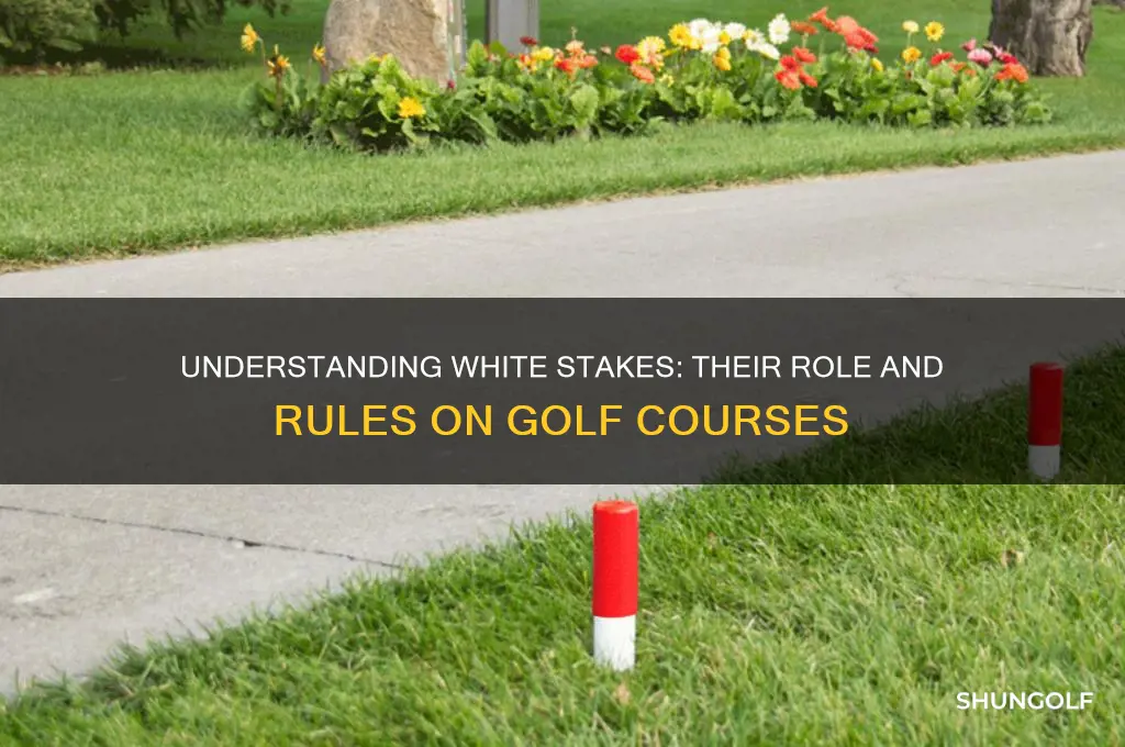 what do white stake mean on a golf course