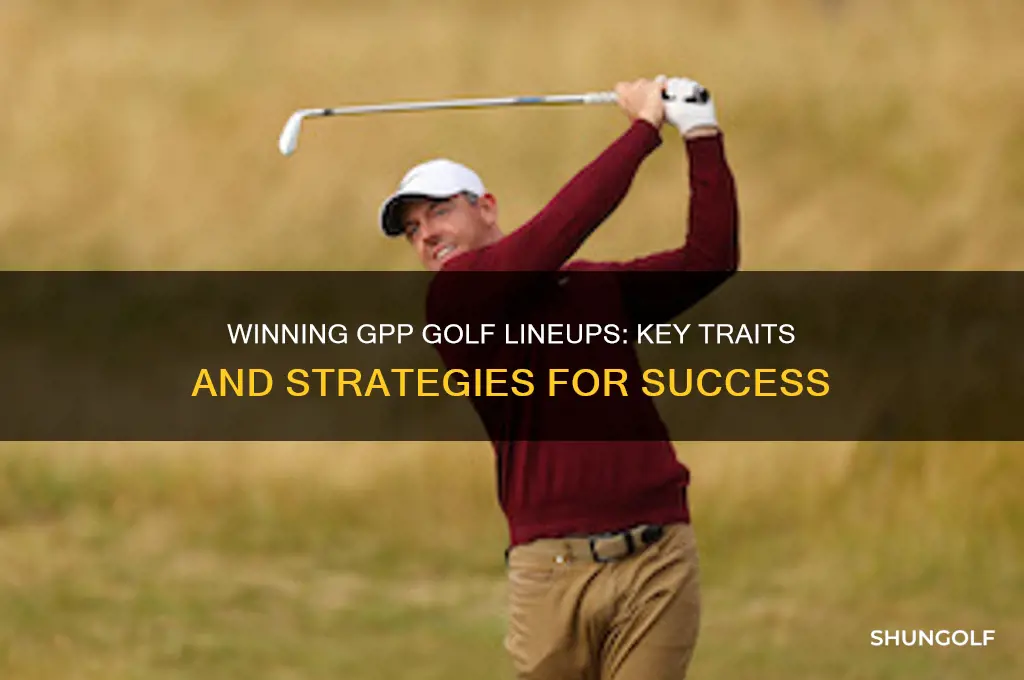 what do winning gpp golf lineups look like