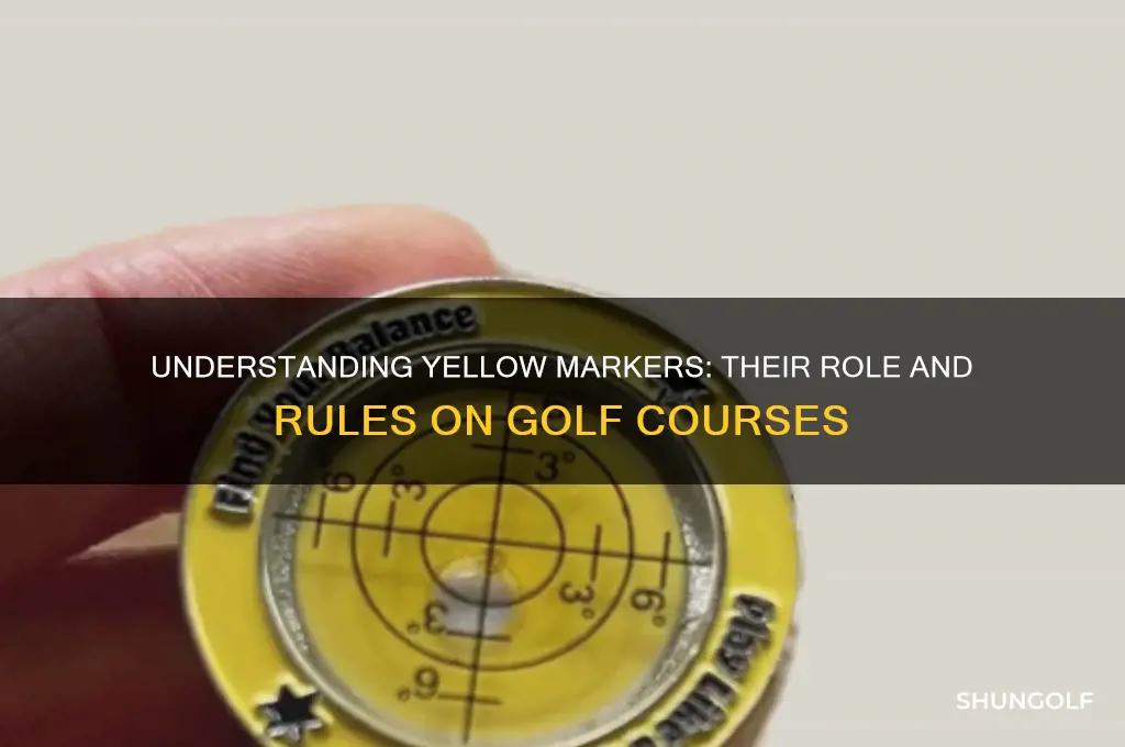what do yellow markers on a golf course mean