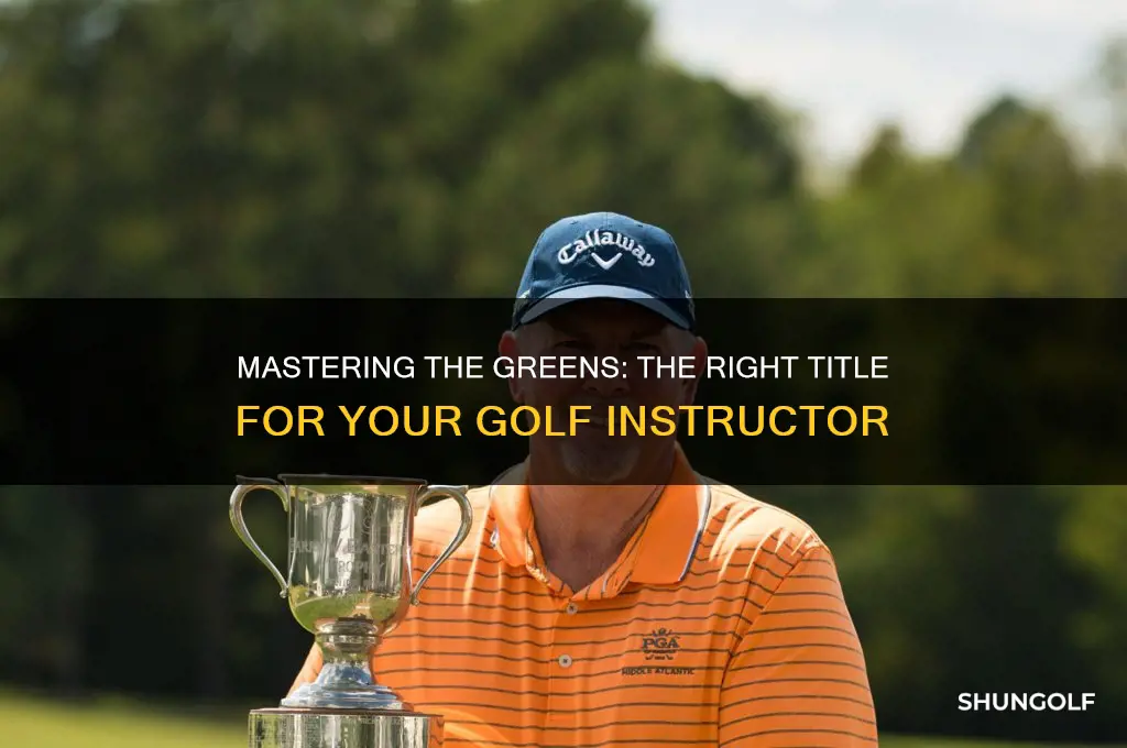 what do you call a golf instructor